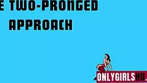 ana foxxx and cory chase explore a two-pronged approach