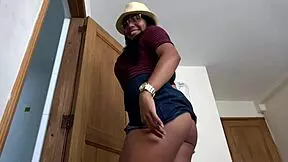 curly redhead latina gets wet pussy stretched hard by yoga teacher on tour