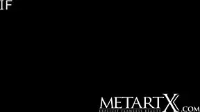 Gorgeous blonde in stockings masturbates to orgasm in kitchen quickie with petite tits