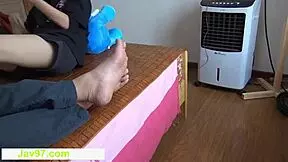 just chilling with this japanese babe getting a wild massage and cock action in hd.