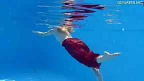 swimming pool steamy vibes with mimi cica all dressed up hot.