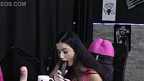 i see karen goncalves suckin toys in sheer red full of lust