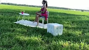 Backstage turns wild with hardcore fucking between a Russian blonde teen and her partner.