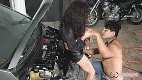 Helena's Car Breaks Down, Mechanic Fucks Her?