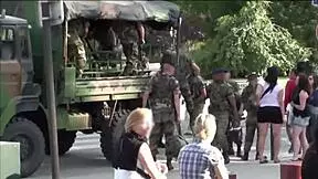 A cute girl fucked by two guys with big dicks in public near paris eiffel tower