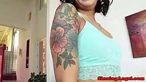 can you handle this asian babe choking on cock?