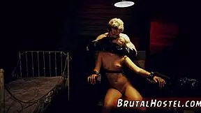 Bound Young Teen Screams In Taxi!