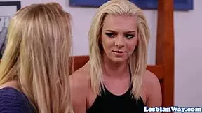 Beautiful babes intensely queening each other