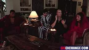 Stepbrothers Swap Stepsisters For Foursome Fuck!