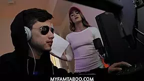 Horny stepsister Kenzie Madison deepthroats her stepbrother!