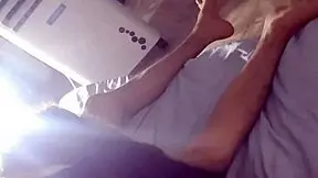 Latina girl gives blowjobs and shows off her nice ass in leggings.