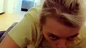 Blonde babe gets doggy style cock
