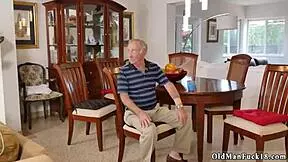 horny old dean relaxes with a young brunette amateur