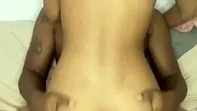 18 Year Old Babe Rides Black Cock Hard Until She’s Dripping with Milk.