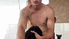 i gave sloppy blowjob to tattooed teen bent over doggystyle.