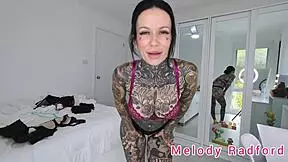 goth girl tries on black and purple lingerie and micro bikini haul melody radford