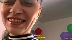 Sweet blowjob gift for stepbrother on his birthday