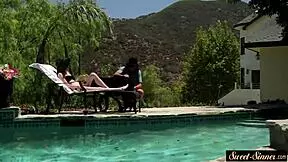 in this erotic roleplay, the beautiful stepdaughter bounces on her stepdad's hard dick