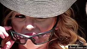 in this erotic roleplay, the beautiful stepdaughter bounces on her stepdad's hard dick