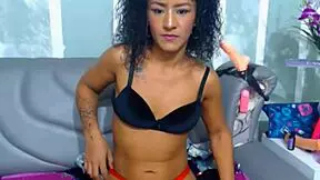 curly teen gets dirty nasty gagging panties