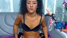 curly teen gets dirty nasty gagging panties