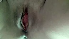 sexy teen girl masturbates her wet pussy slowly, squirting and cumming in orgasm