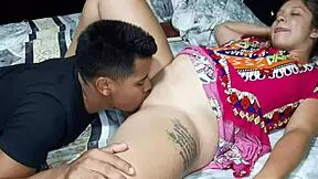 I surprise my stepsister masturbating and lick her delicious pussy