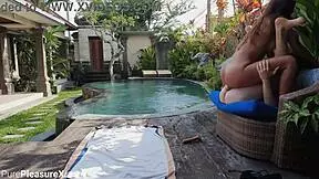 Latina Rides Monster Cock in Outdoor Amazon Position with Cum