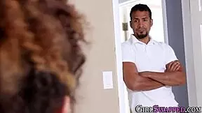 i fuked my ebony stepsis in a grop and cum on her fase