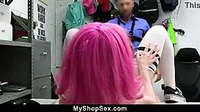 mall guard has naughty plans for shoplifters