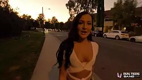 this real teen with big bubble butt and piercing shoots her first porn video, getting interviewed before cowgirl and doggystyle fucking