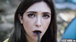 Petite Nympho Teen Sucks Dirty Guy's Big Cock 😏