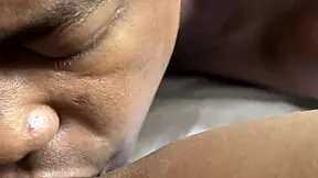 cute brunette ebony gets pussy licked in pov