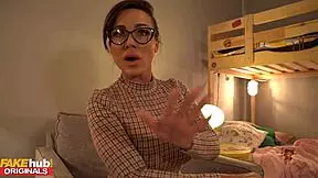 fake family teen stepsister creampied, caught by milf teacher at college. sneaky lesson learned!