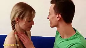 Young Girl With Blond Hair And Very Small Tits