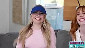 cum swapping stepsisters haley spades, madi collins, nadia noja ride hard together.