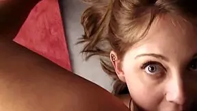 pretty eyes licks girlfriend's pussy passionately