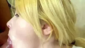 Guy Catches Stepsister in Toilet, Gets DEEP BLOWJOB Surprise