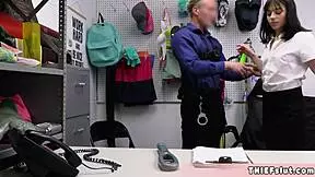 cute aria valencia caught stealing, offers tight teen 18+ pussy