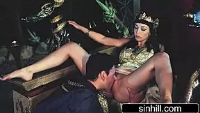 Tattooed beauty fuxxxed rough in Cleopatra's xxx parody