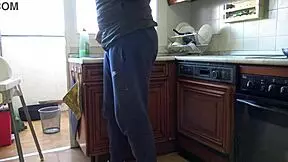 Horny BBW Brunette Fucks Monster Cock In Kitchen