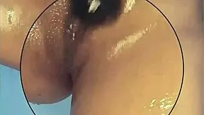 she flashes her good ass, tits, and pussy, feeling very hot