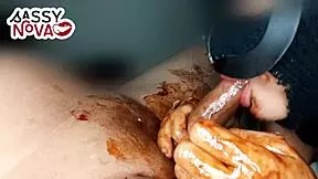 wanna watch my teen girlfriend lick black balls with chocolate syrup this christmas?