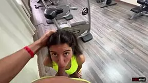 Bending over gym equipment lovers