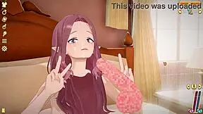 Wow! Sød hentai pige bliver leget vildt med i anime action scene!