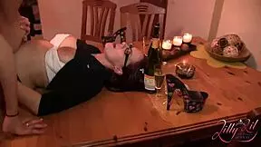 Three Girls Strap On Party With Big Dildo