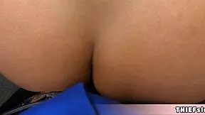 beautiful blm activist chick got caught stealing in the mall and now faces a rough punish fuck session in the backroom