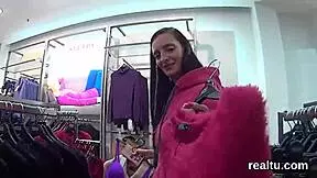 A ravishing Czech teen gets tempted in the shopping centre, clothes ripped for hardcore POV reaming.