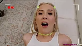 jazmin luv in casting pov, riding big cock in cowgirl and doggystyle