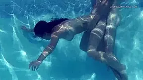 Candy Lovers Dive into Wild Underwater Sex by Pool